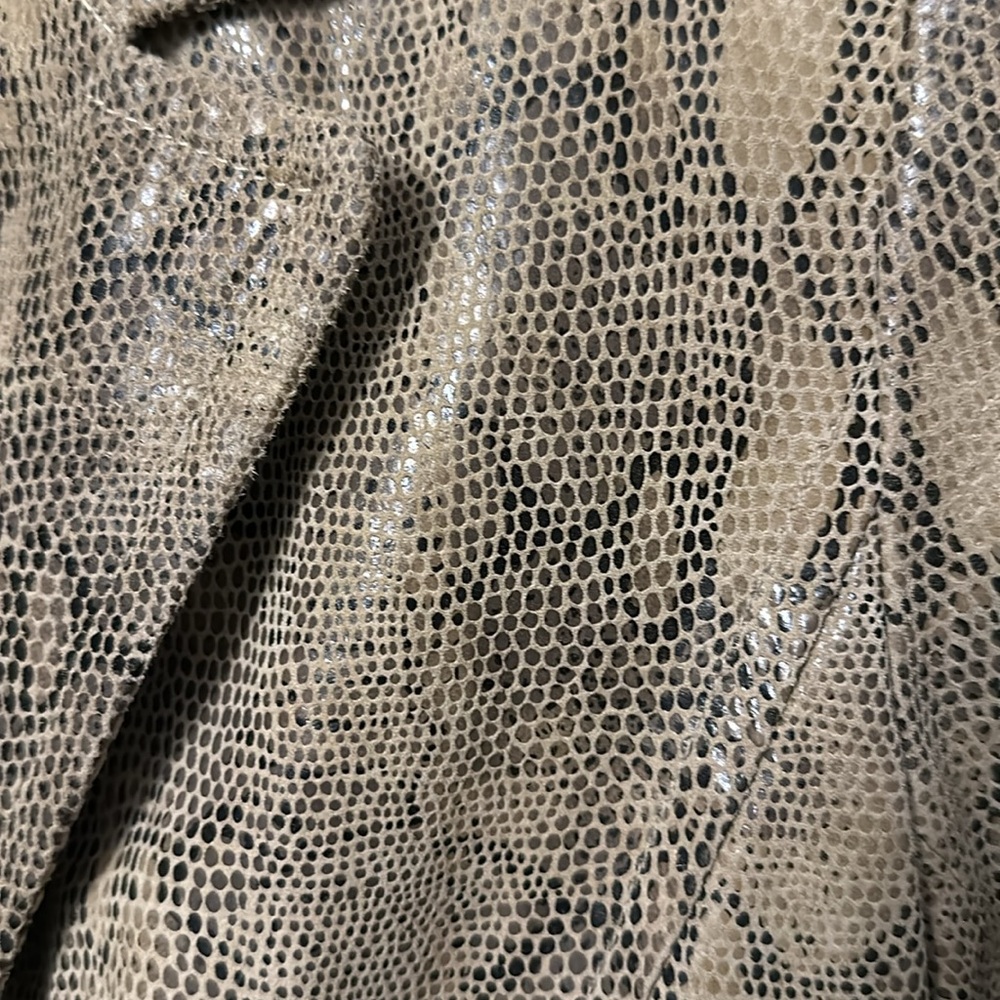 Alfani genuine leather blazer with snake skin look - Picture 2 of 5
